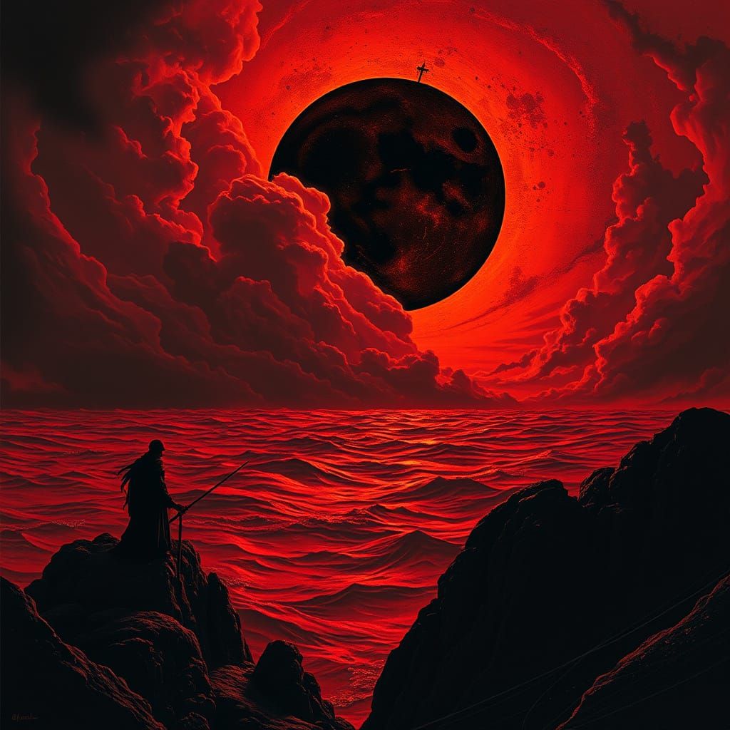 I sat upon the shore... Fishing, with the arid plain behind me  by @K F Fox 