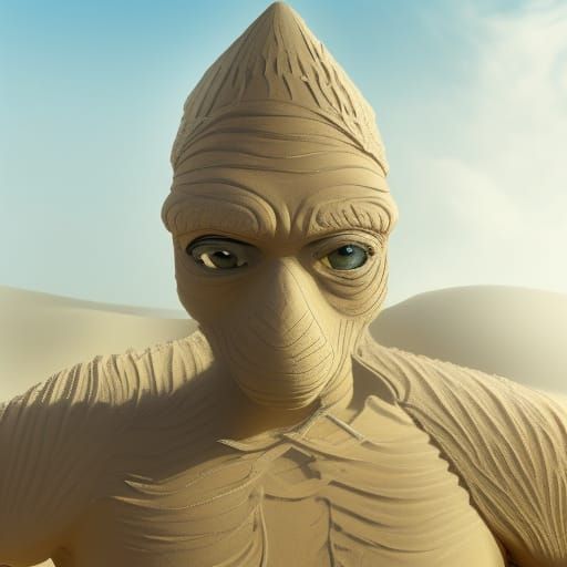 Enter the sand man Sand man photorealistic intricately detai...