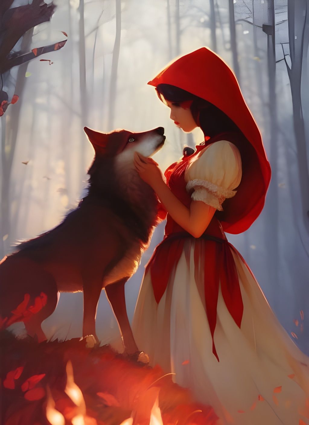 red riding hood and the wolf false