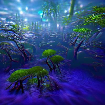 Underwater forest 8k resolution beautiful