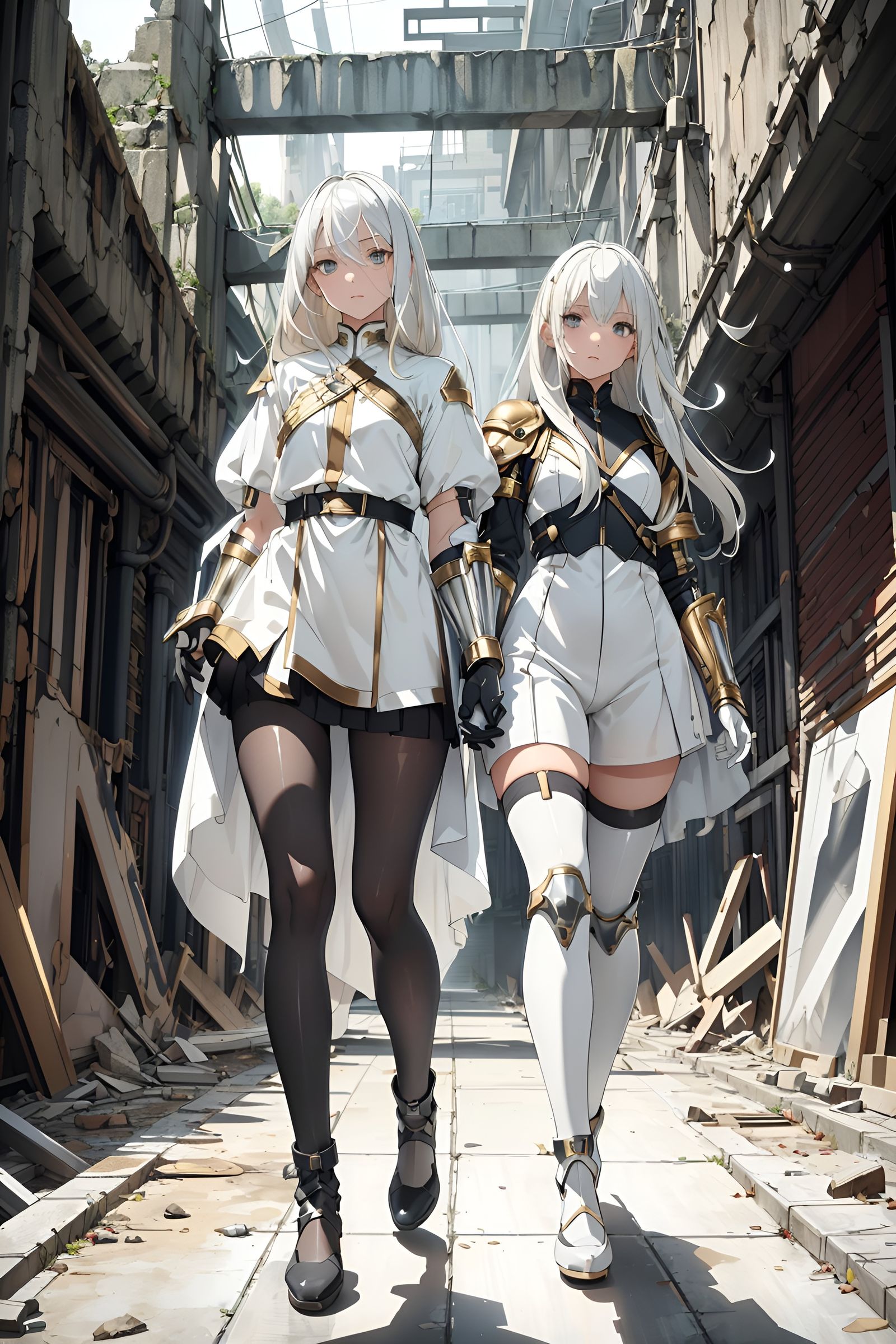 2 Woman Full Body Anime Photograph