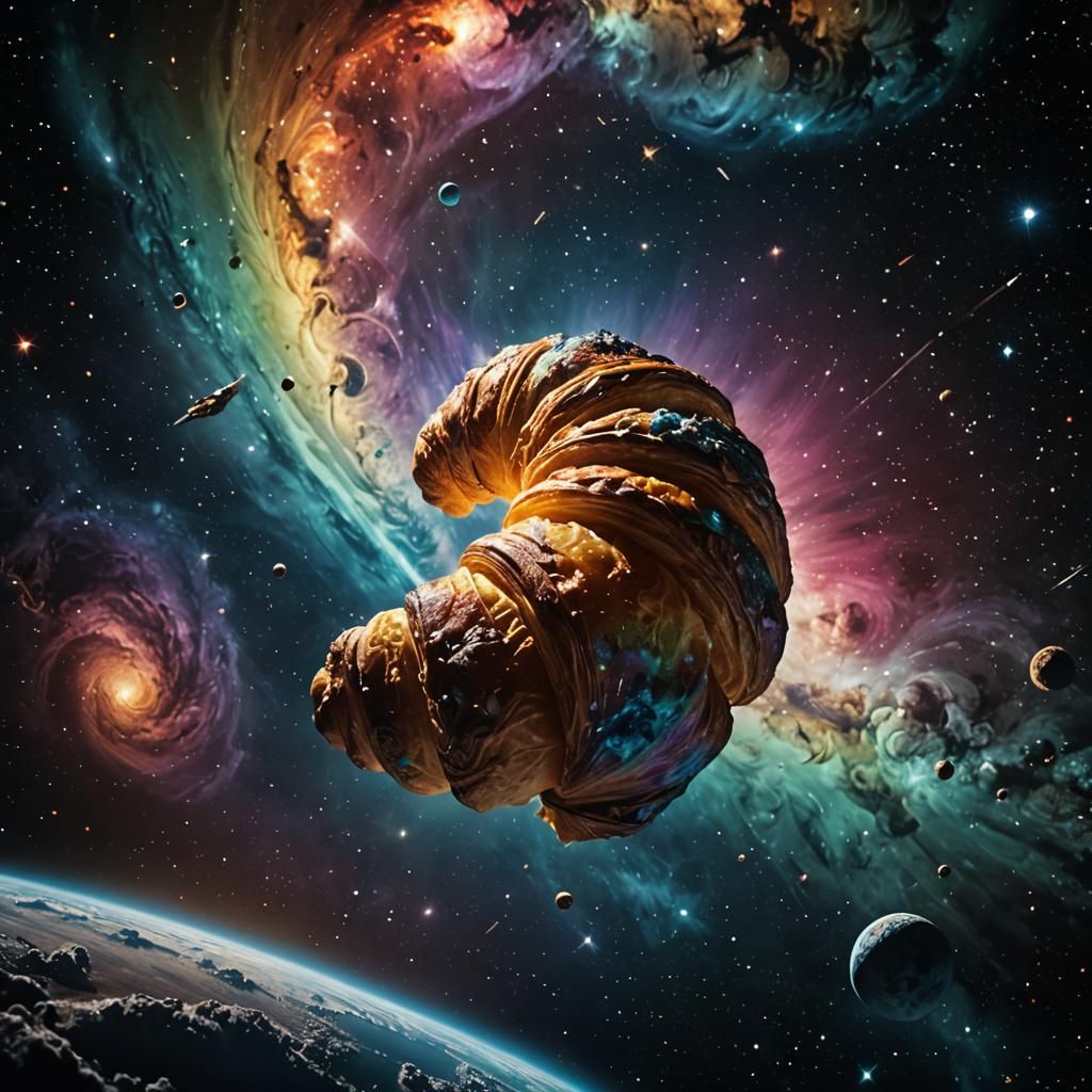 Space Croissant !  by @Sherkhal