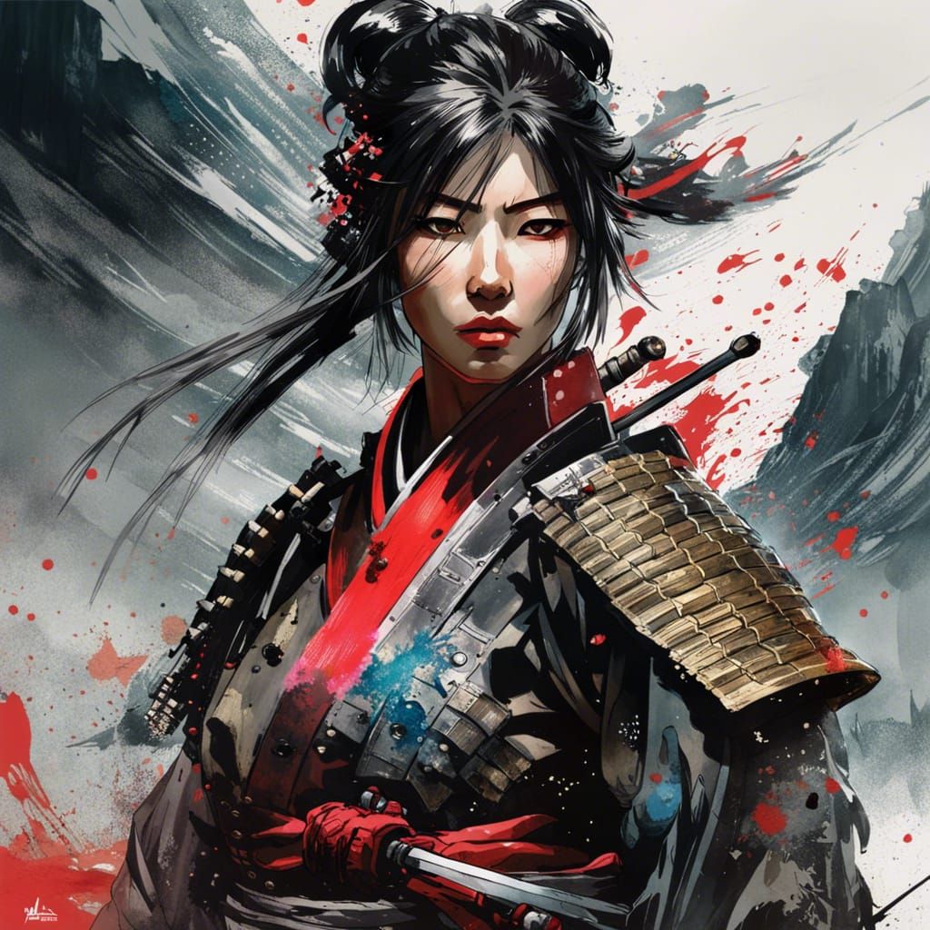 Female samurai - AI Generated Artwork - NightCafe Creator