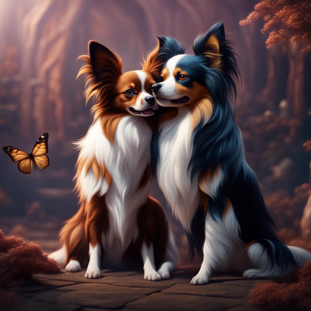 Brother and Sister Papillon <3