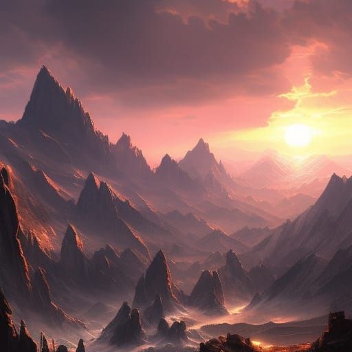 Sunrise over the mountains