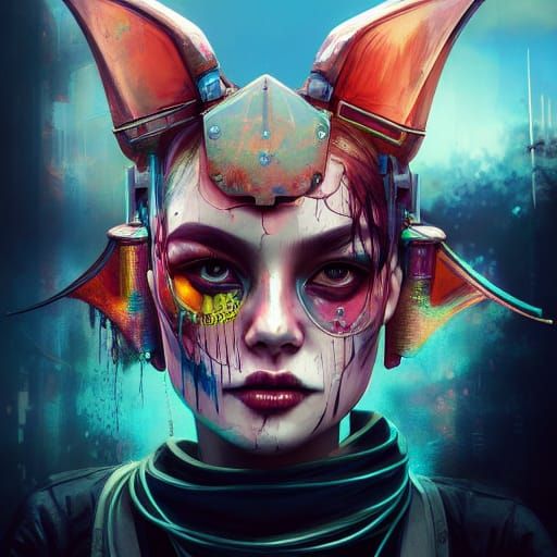 Colorful majestic priestess