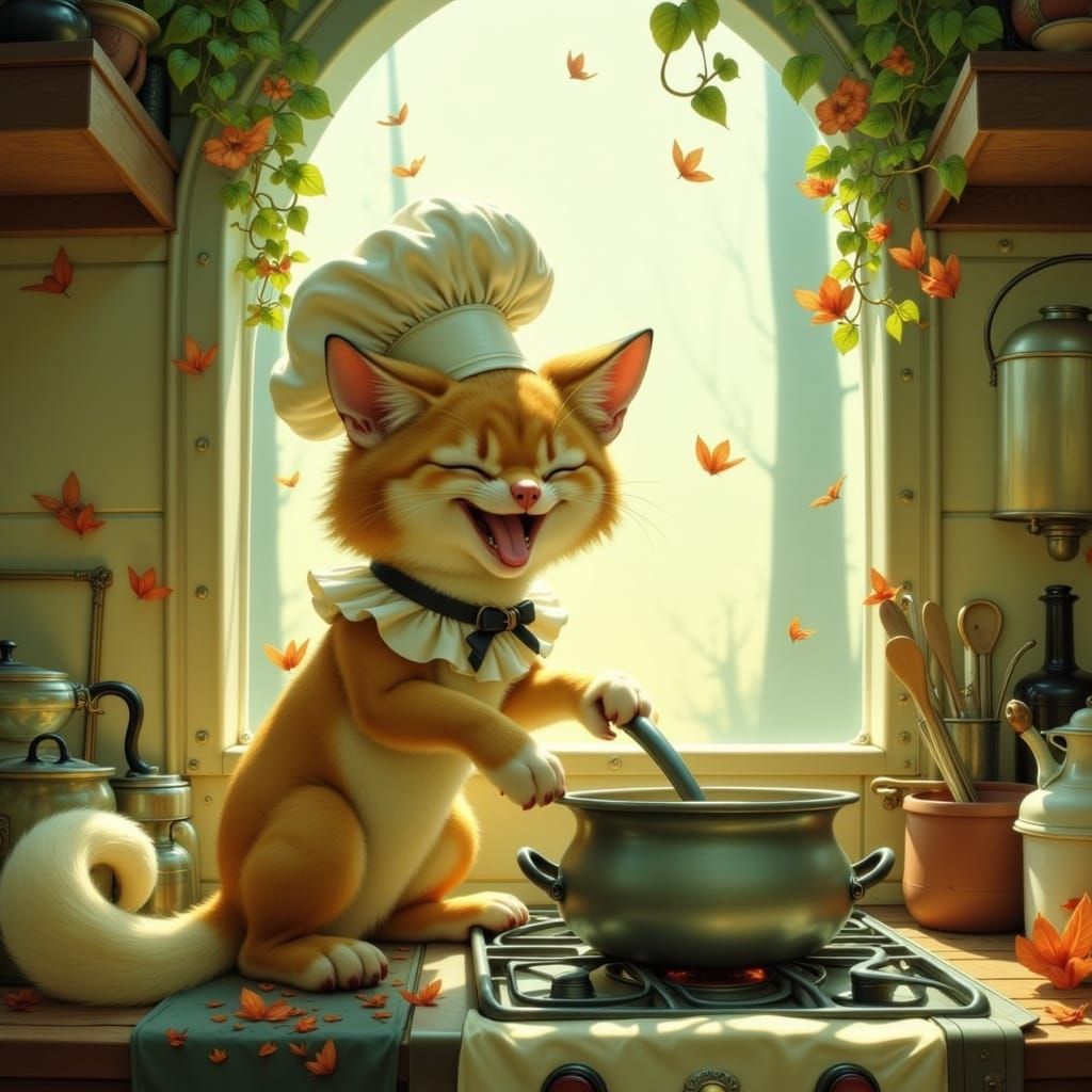 Happiest Lil'Cook that Ever Cooked  by @LilacVenom