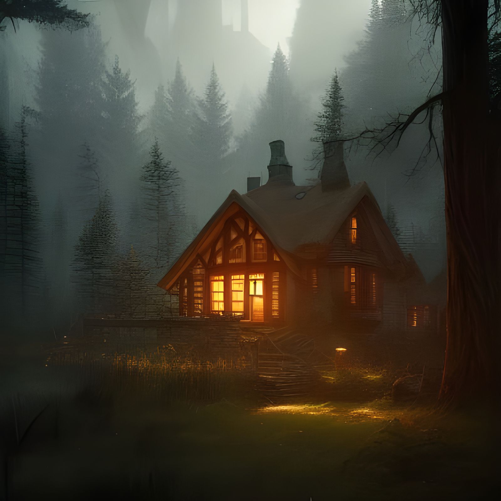 Cottage in the forest  by @MS24