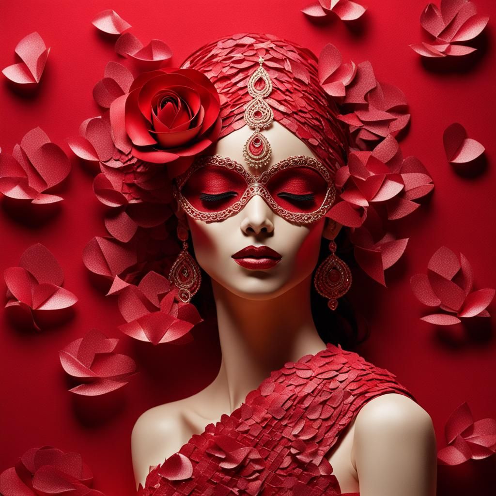 Multi-layered 3d paper sculpture