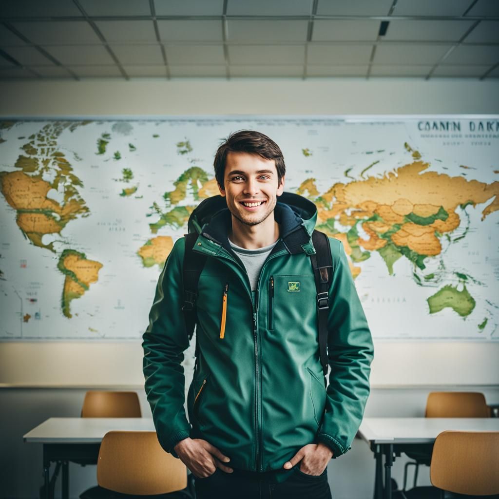Saygin is 29 years old boy. He has green eyes, he has straig...