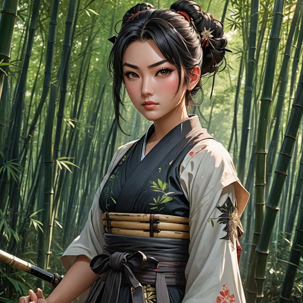 Samurai girl - AI Generated Artwork - NightCafe Creator