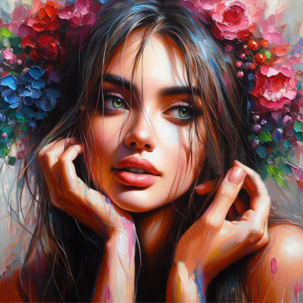 Flowers and Berries Girl