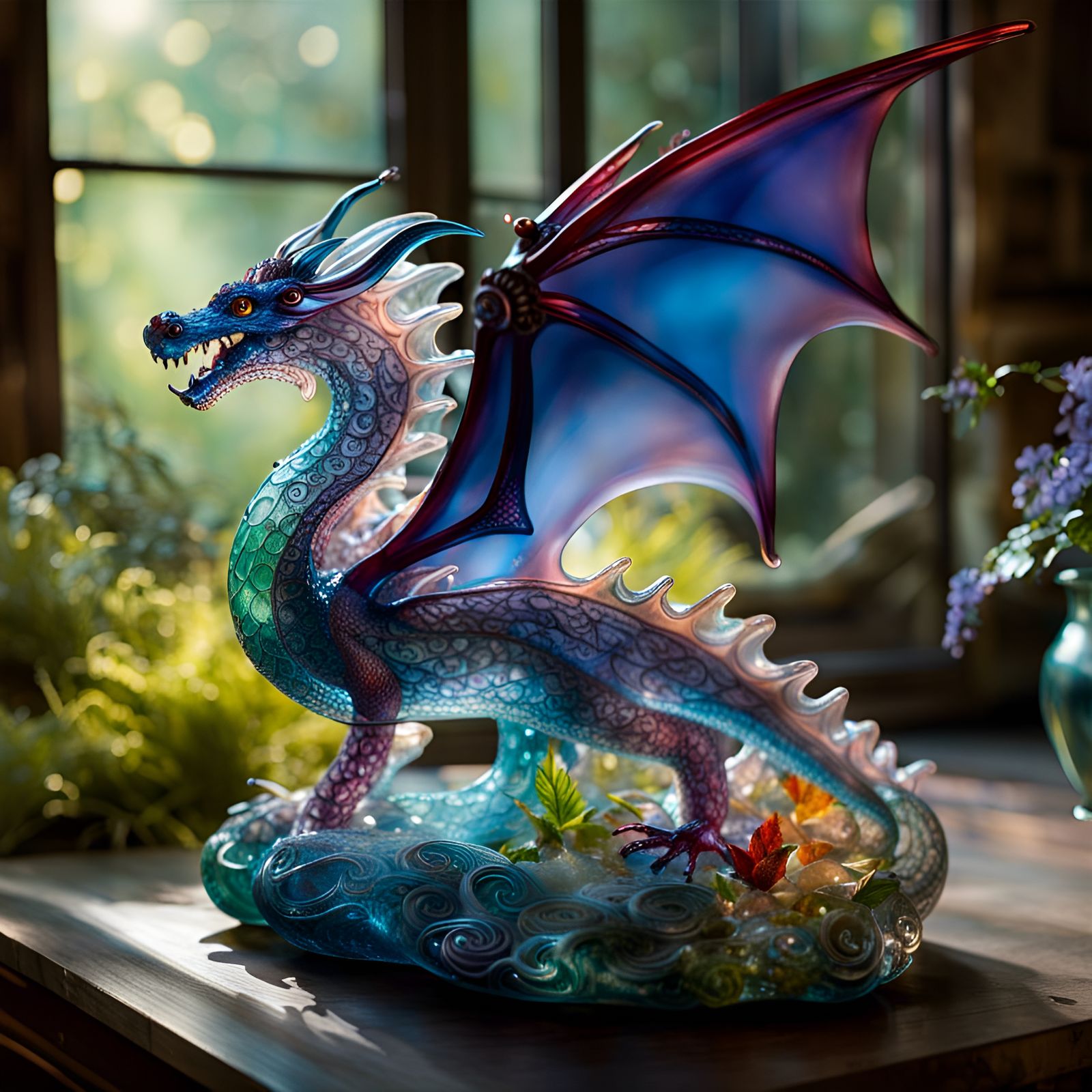 Delicate Glass Dragon  by @Kai04
