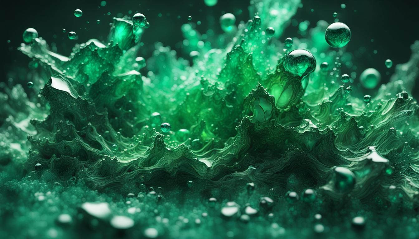 Emerald Splash - AI Generated Artwork - NightCafe Creator