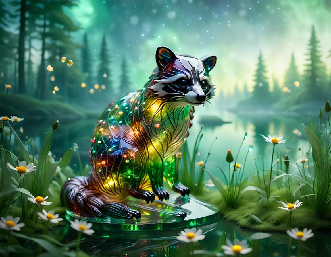 Glass Raccoon.  by @proofman