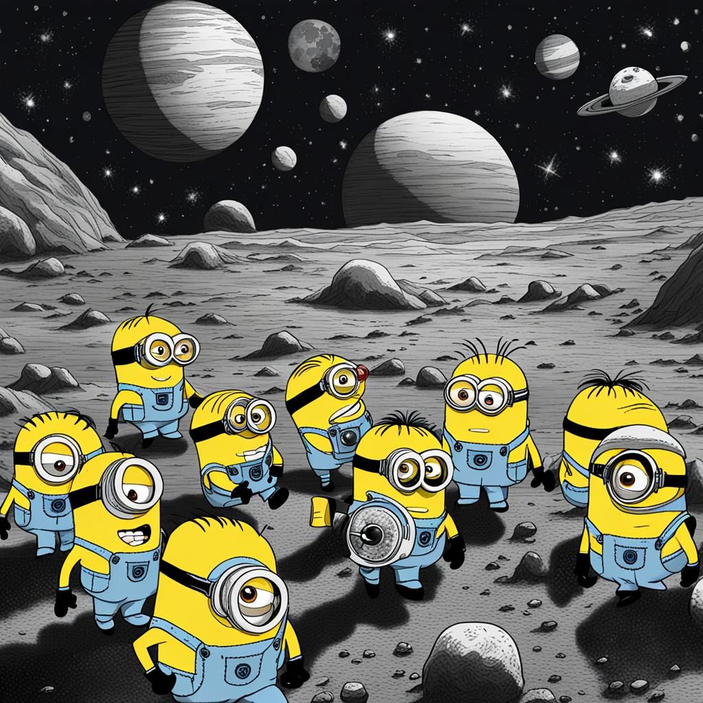 minions exploring space
