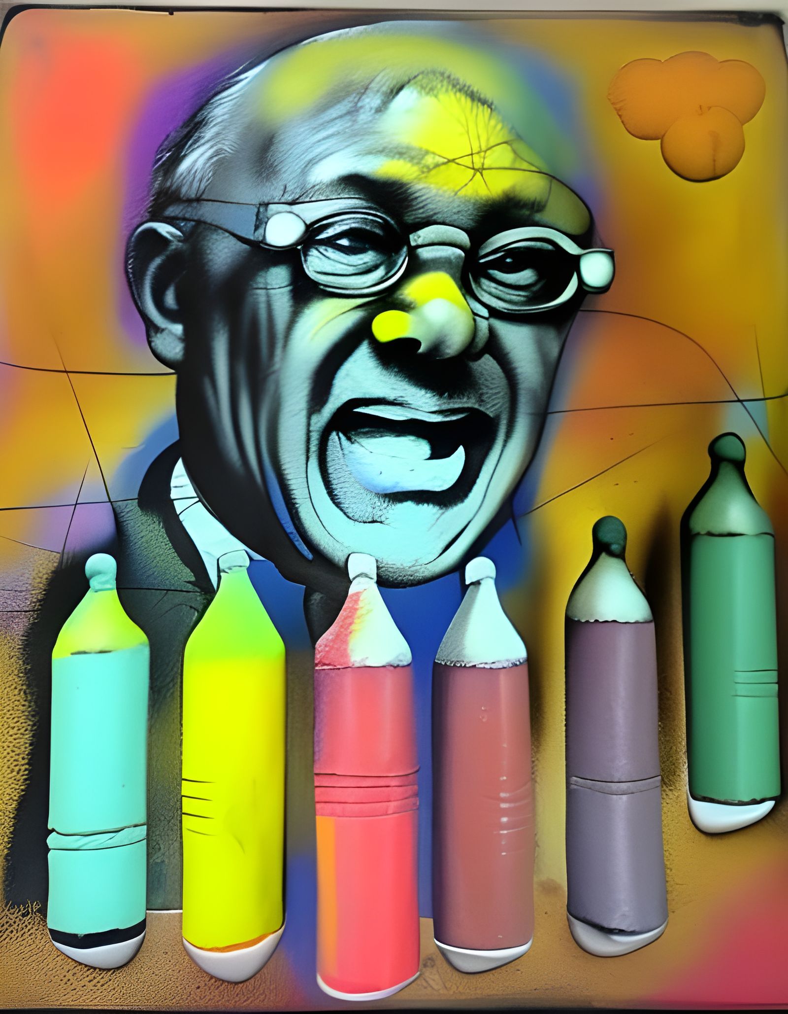 Entertaining His Crayons – AI Generated Artwork – NightCafe Creator
