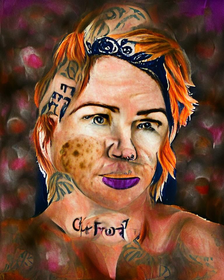 Just some feminist with bared tattoos. Clear eyes, full hearts. Can't