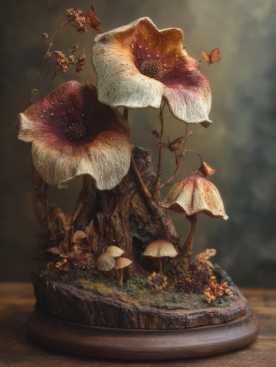 Flower Wood Sculpture