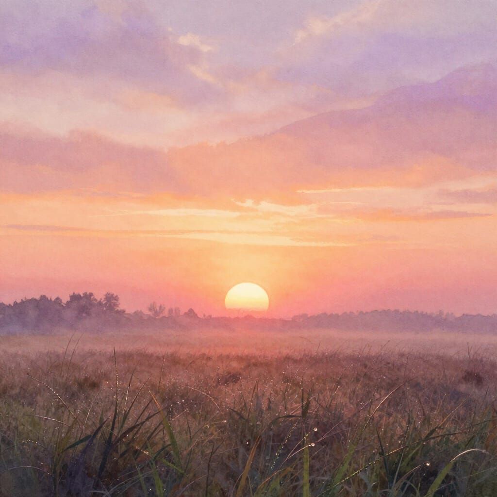 Serene Sunrise Landscape Symbolizing New Beginnings