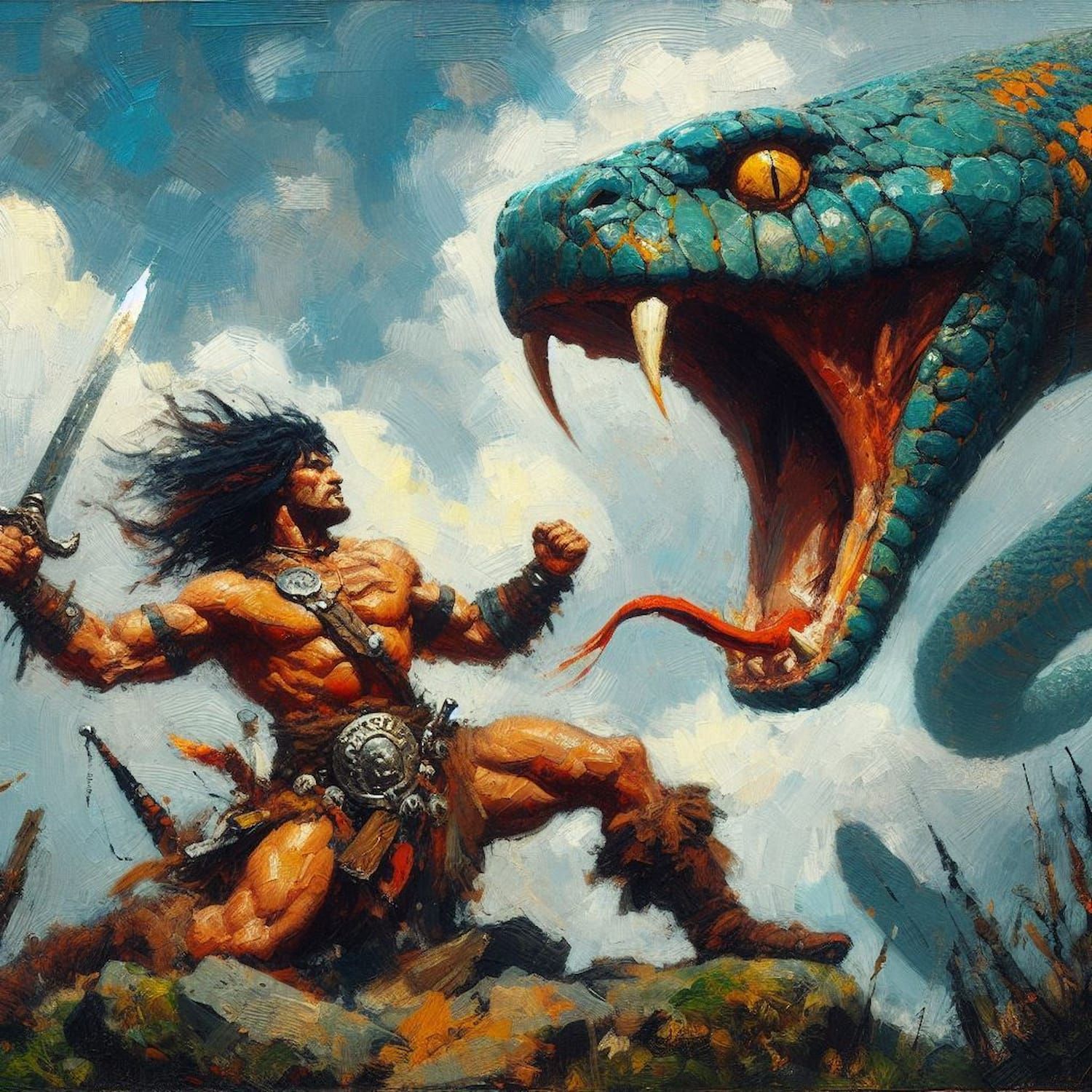Conan Battles Satha