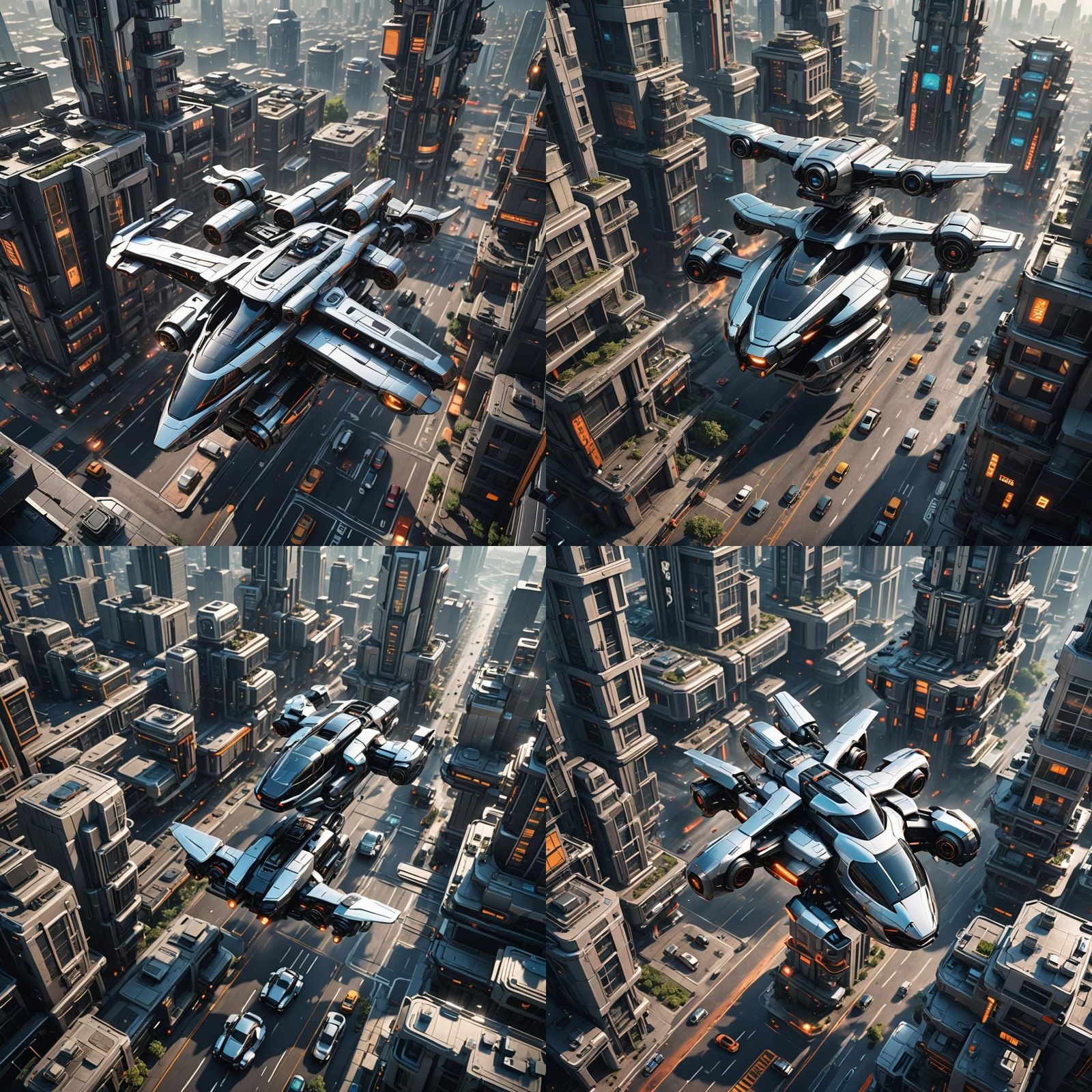 High-technology city flying car