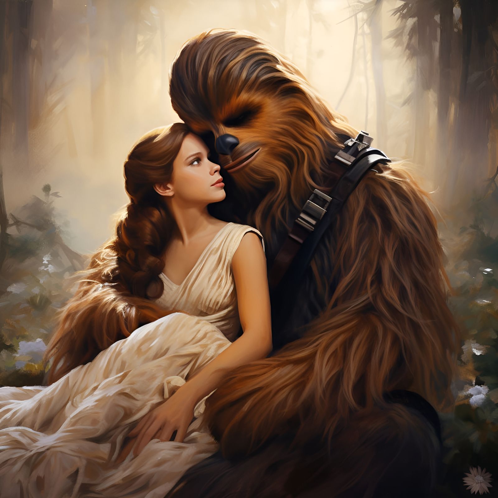 Find someone who looks at you like Belle looks at Chewie
