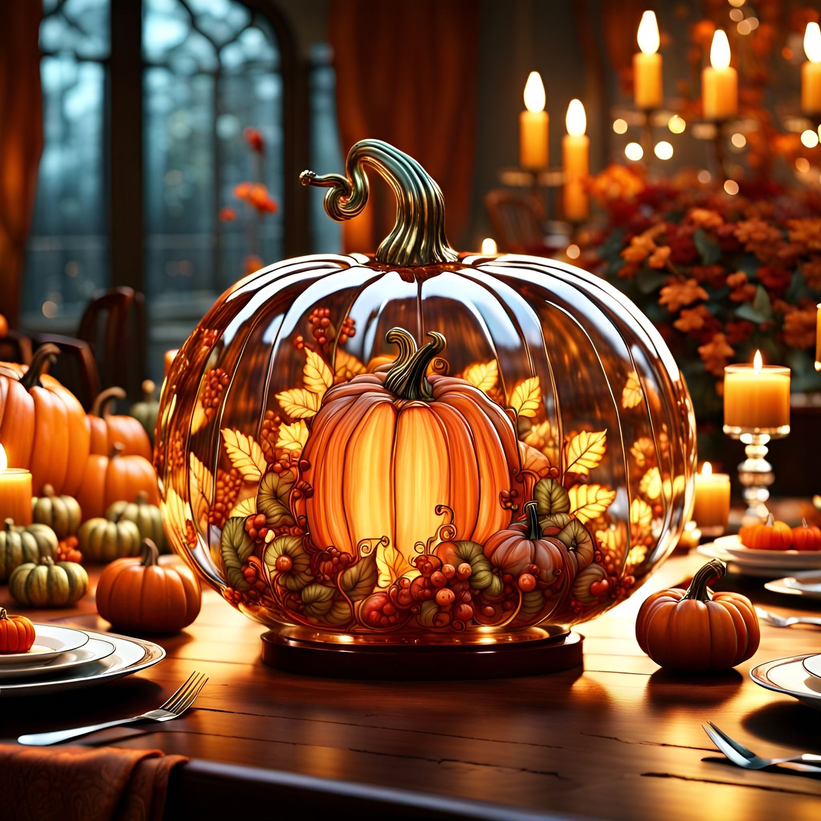 Through the Thanksgiving glass