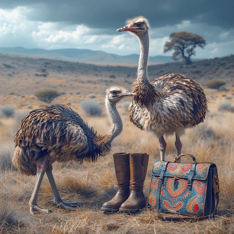 Ostrich fashion