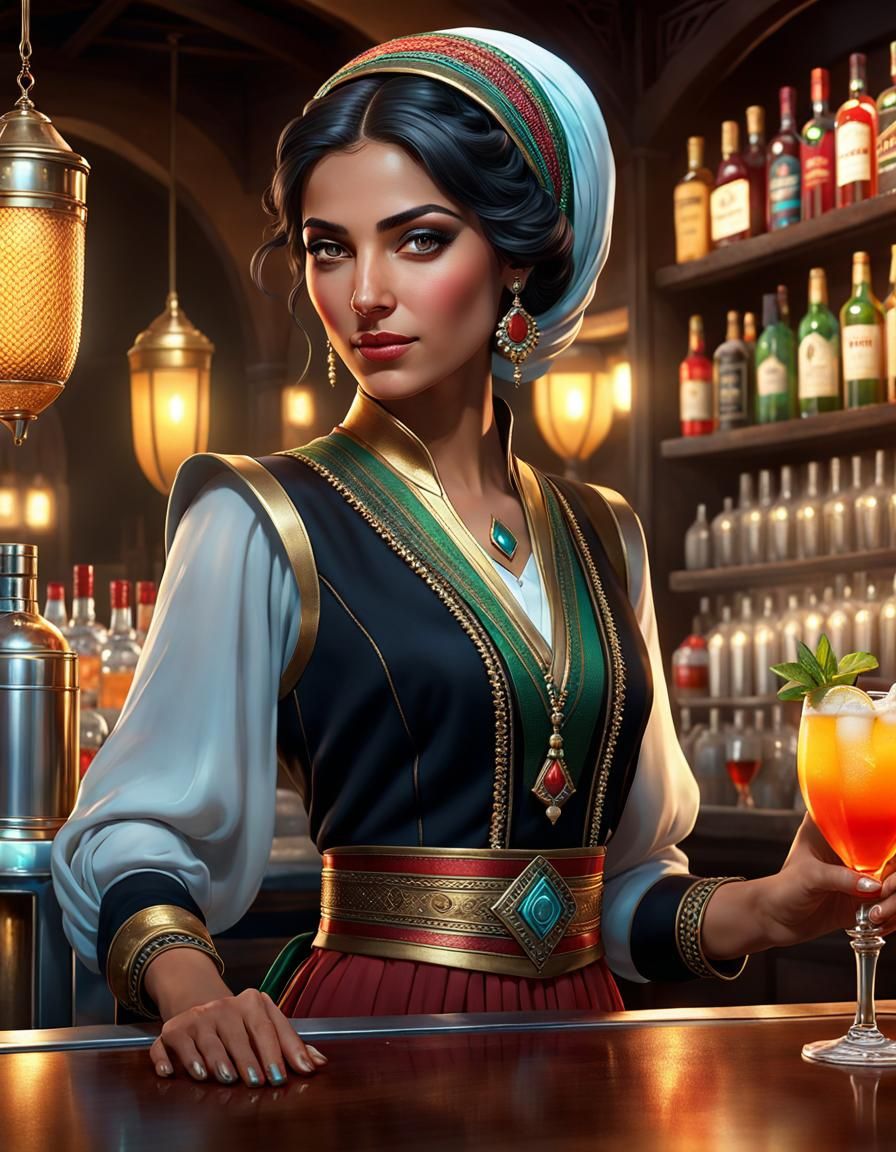 حليمة النادلة (Halima the waitress) | 🇵🇸 bartender (Real C...