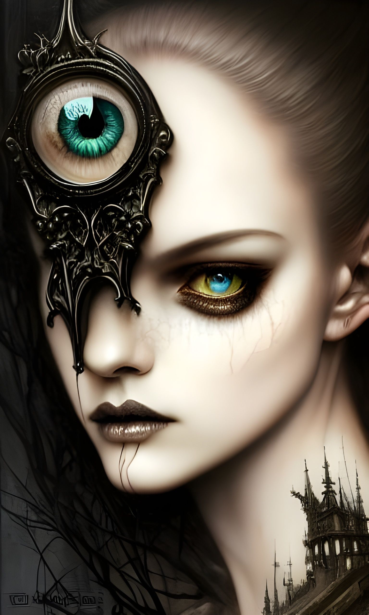 Through the LookingGlass AI Generated Artwork NightCafe Creator