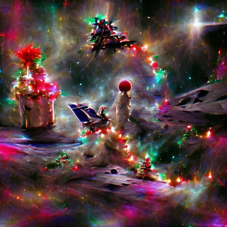 Christmas in Space AI Generated Artwork NightCafe Creator