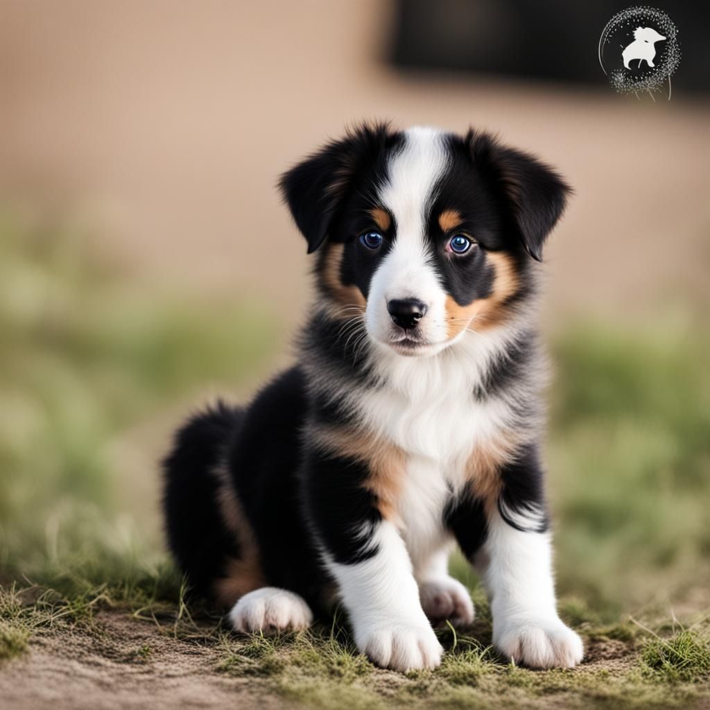 Australian shepard puppy - AI Generated Artwork - NightCafe Creator