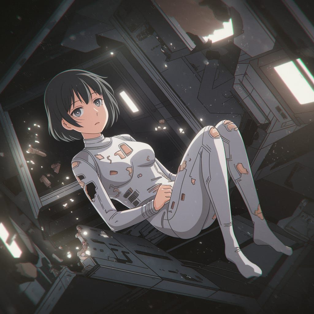 Lost in Space: A Melancholic Anime Woman's Desperate Plight