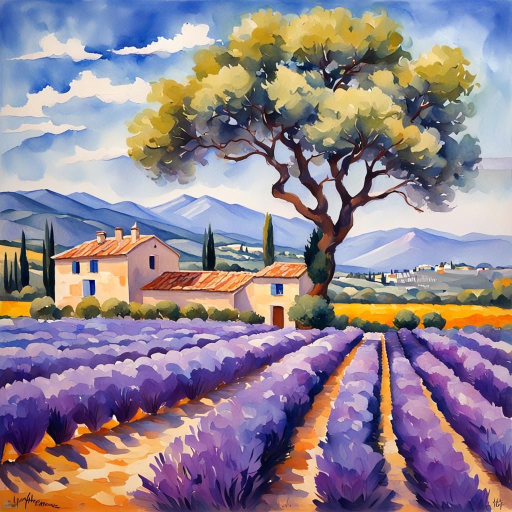 Provence, France - AI Generated Artwork - NightCafe Creator