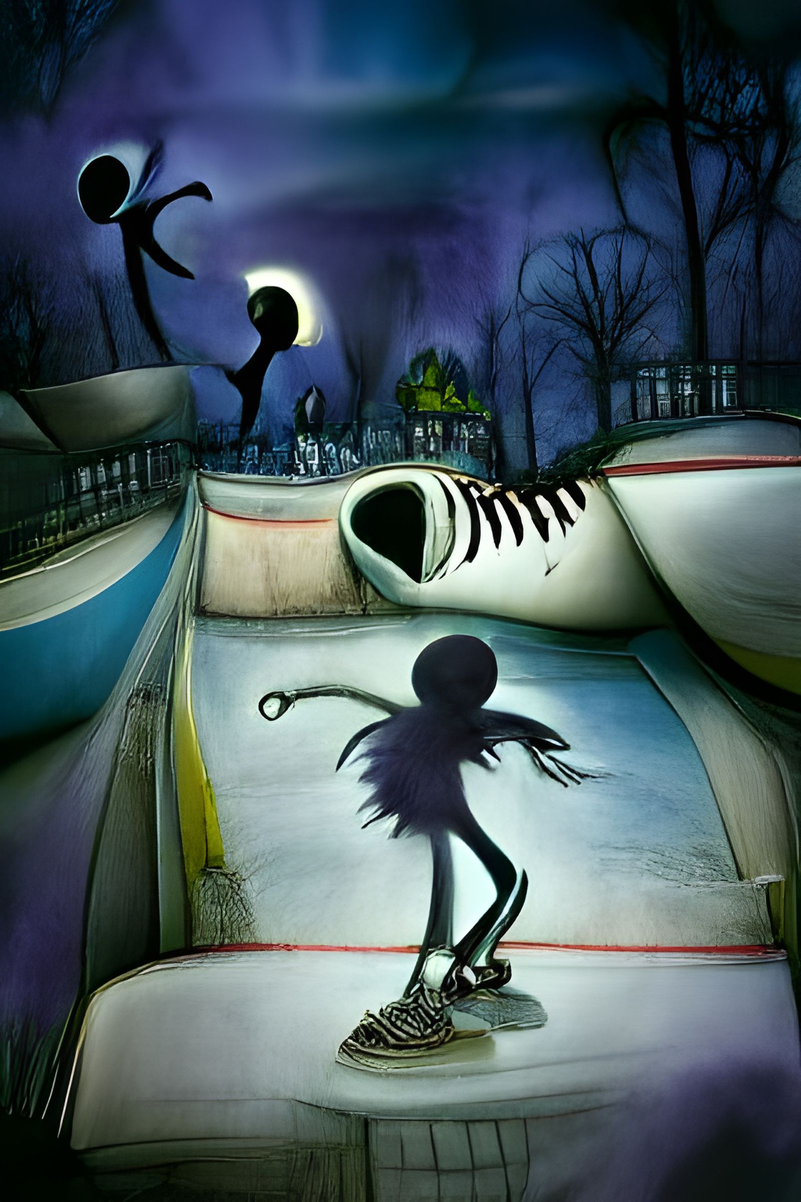The Skater's Nightmares, Creeping in the Darkness Tim Burton