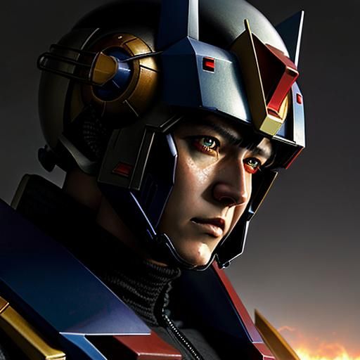 Gundam Twilight  hyperrealism Jim Burns horror digital art