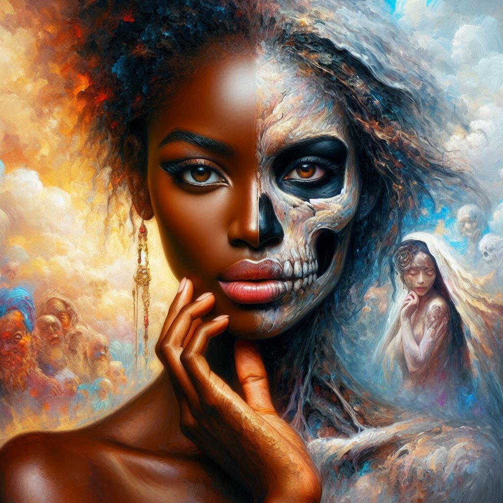 One side is Life, the other side is Death . They both inhabit the same person