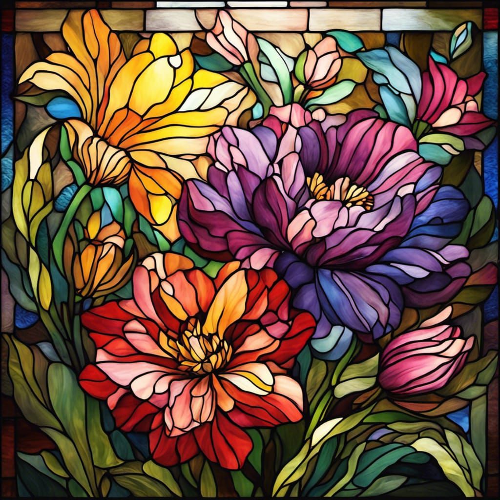 "Inspired by Flowers" Stained Glass