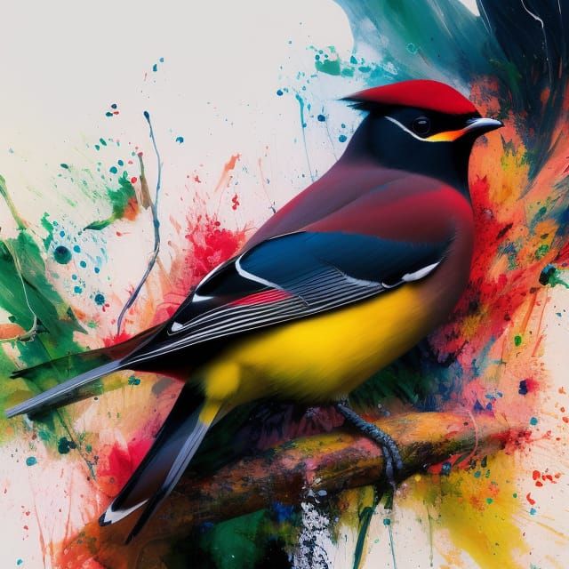 Cedar Waxwing  by @Pappy29