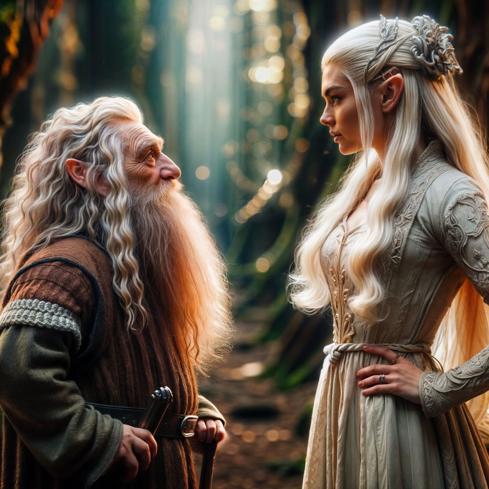 Dwarf and an Elf
