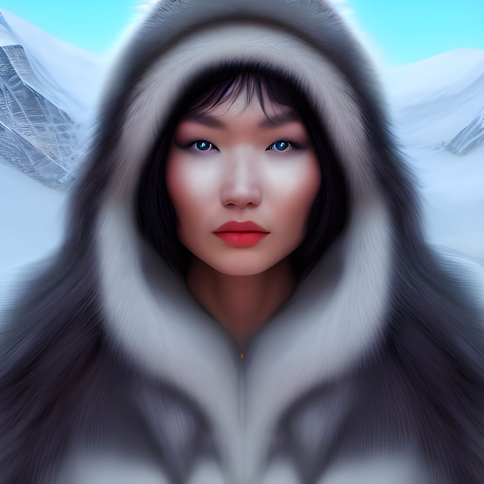 Face of an Eskimo woman - AI Generated Artwork - NightCafe Creator