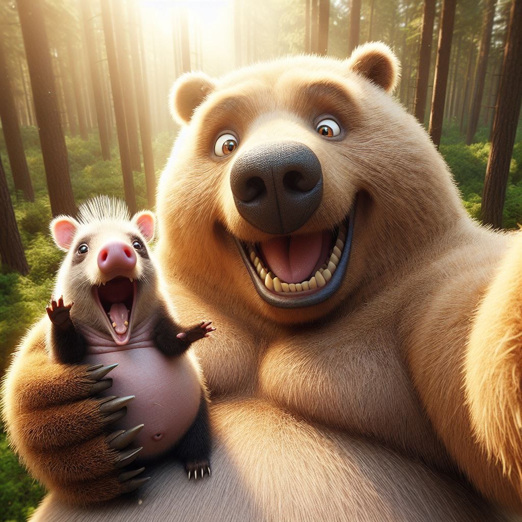 Bear and his Baby Aardvark