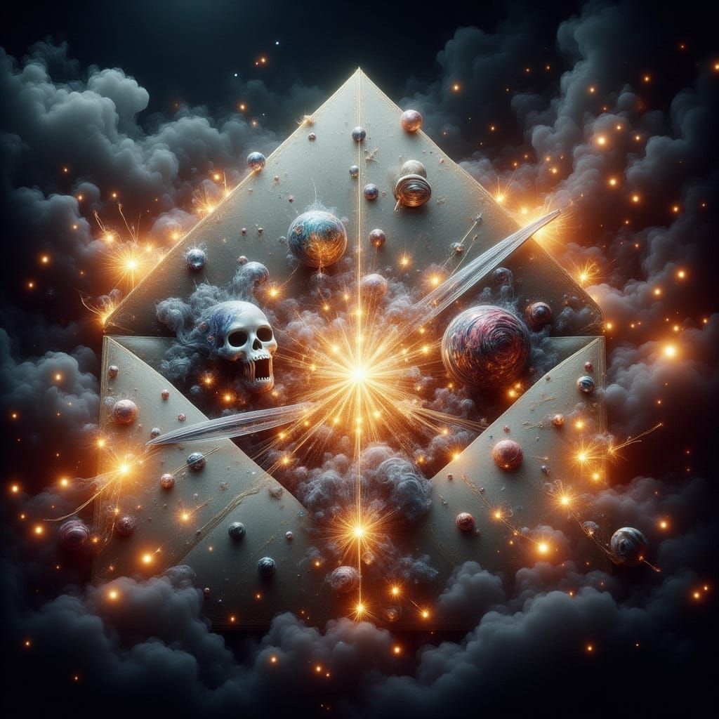 Opulent Fantasy Landscape Seeps From Old Envelope