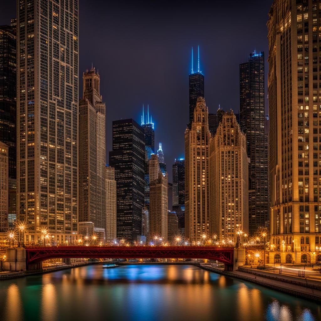Chicago by night