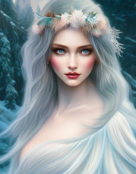 The Winter Goddess 16 - AI Generated Artwork - NightCafe Creator