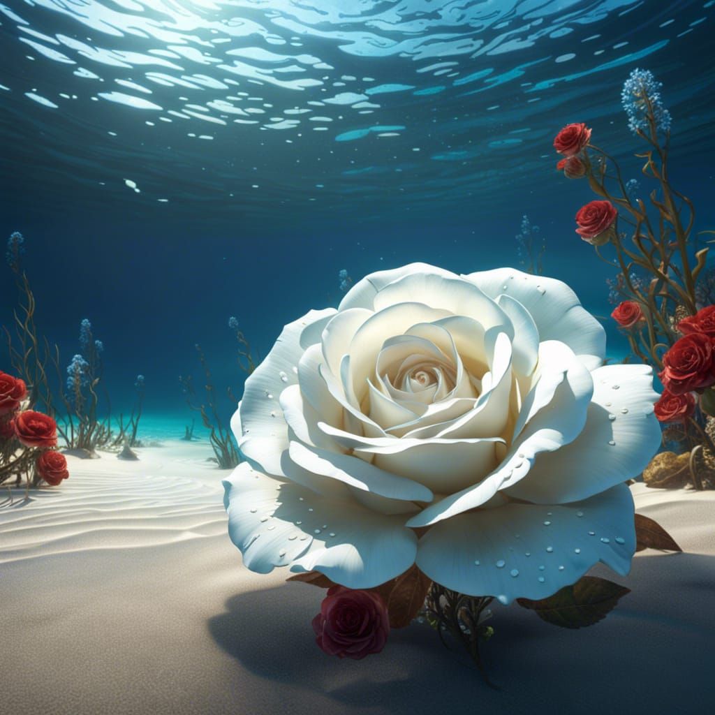 Underwater rose AI Generated Artwork NightCafe Creator