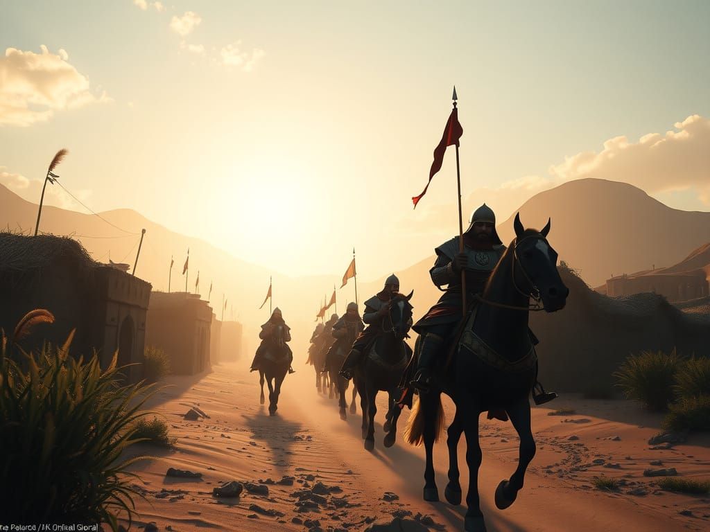 Elite Templar army on horseback.