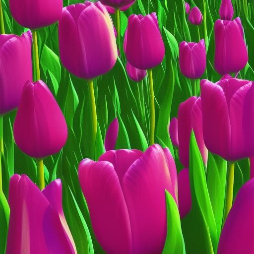 Glitch Tulip Flower