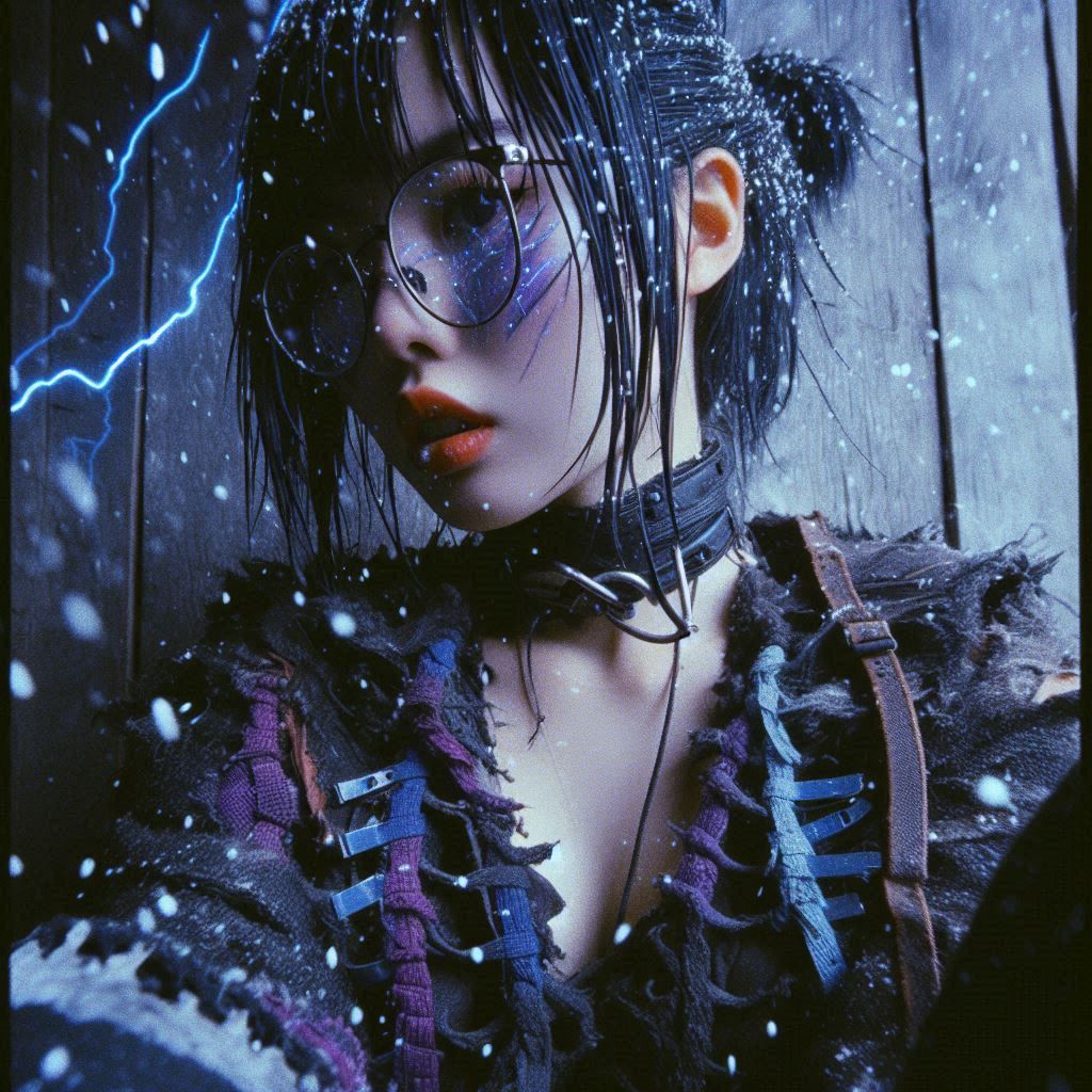 Cyberpunk Japanese portrait